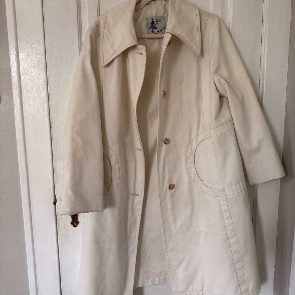 Vintage Cream Trench Coat